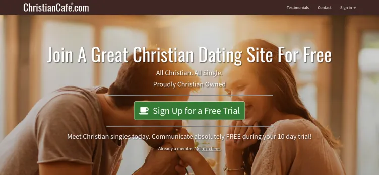 Screenshot ChristianCafe.com