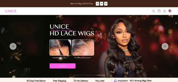 Screenshot Unice Hair