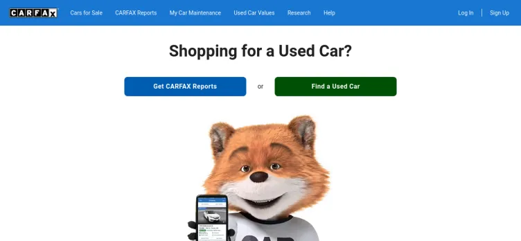Screenshot Carfax