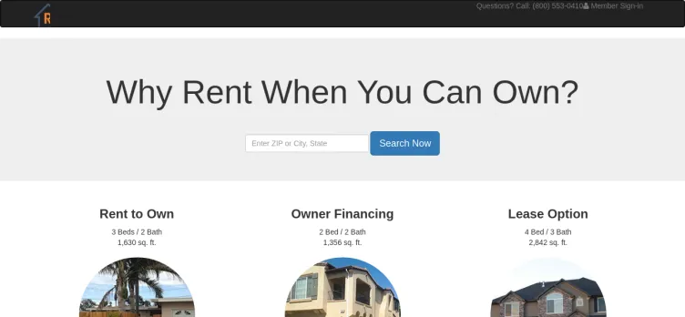Screenshot Rent Before Owning.com