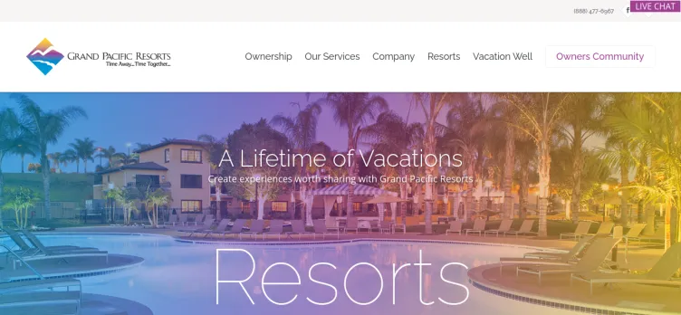 Screenshot Grand Pacific Resorts