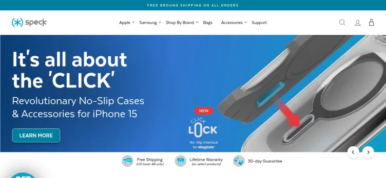 Screenshot Speck Products