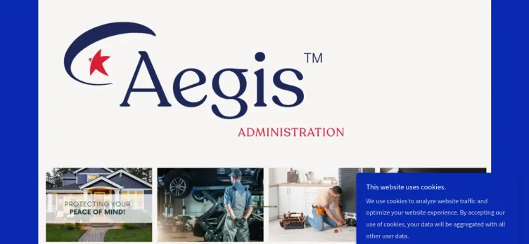 Screenshot Aegis Home Warranty Group