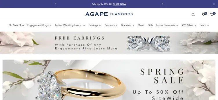 Screenshot Agape Diamonds