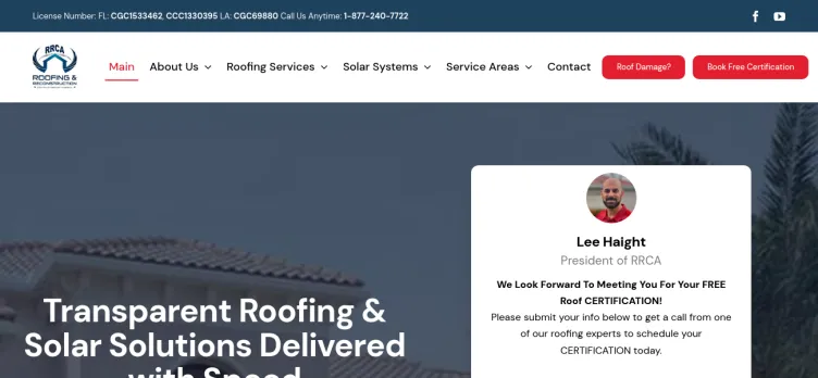 Screenshot Roofing & Reconstruction Contractors of America