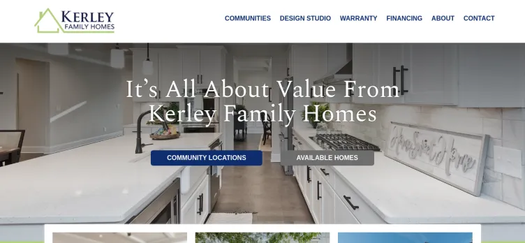 Screenshot Kerley Family Homes