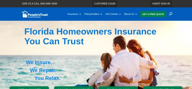 Screenshot People's Trust Insurance Company
