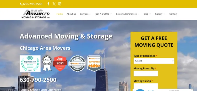 Screenshot Advanced Moving & Storage