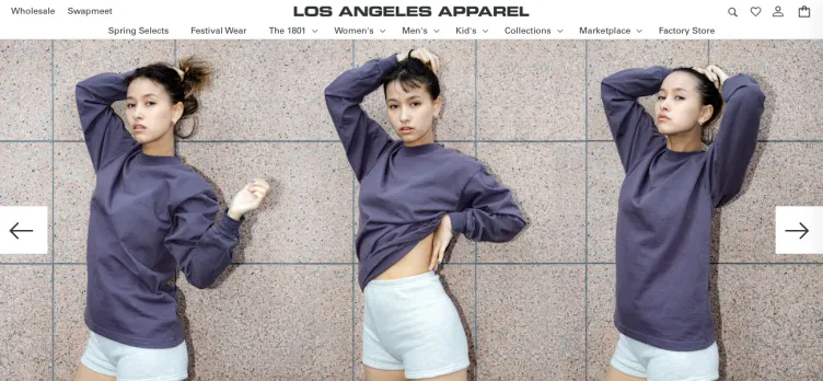 Screenshot Los Angeles Apparel