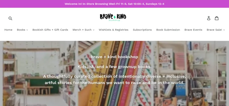 Screenshot Brave and Kind Books