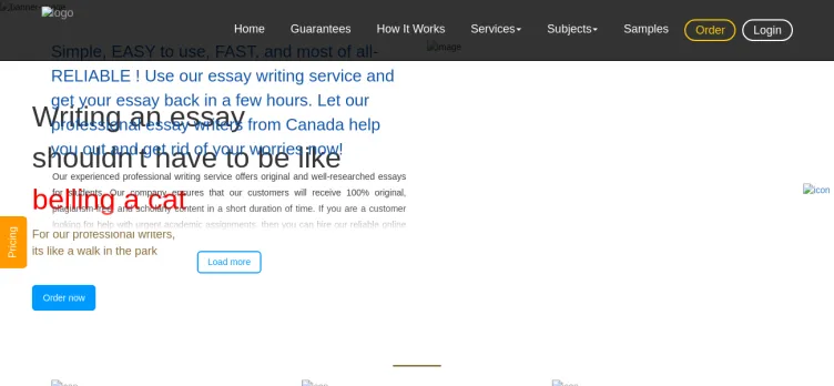 Screenshot Canada Essay Writing Service