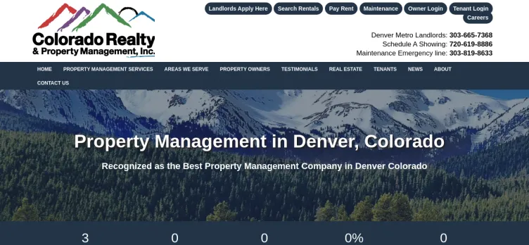 Screenshot Colorado Realty and Property Management
