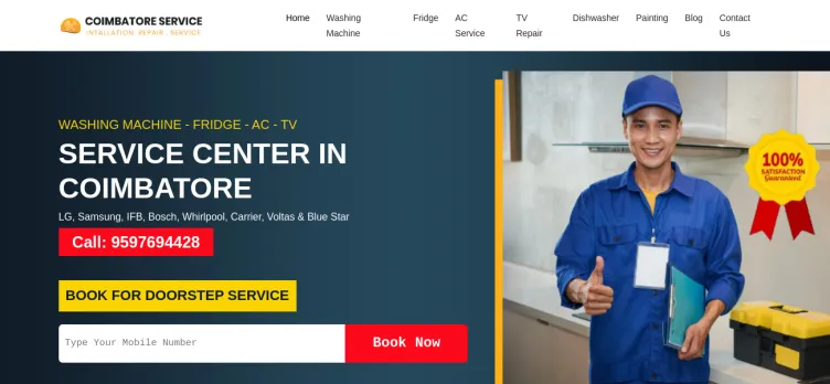 Screenshot Coimbatore Service
