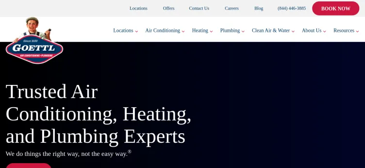 Screenshot Goettl Air Conditioning & Plumbing