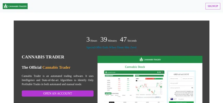 Screenshot Cannabis-trader