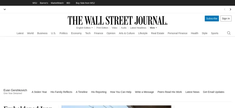 Screenshot The Wall Street Journal