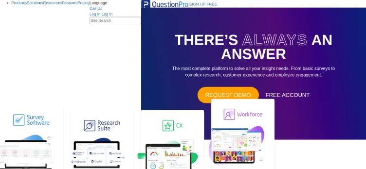Screenshot QuestionPro