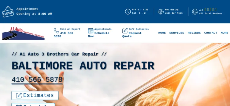 Screenshot A1 Auto Three Brothers Car Repair