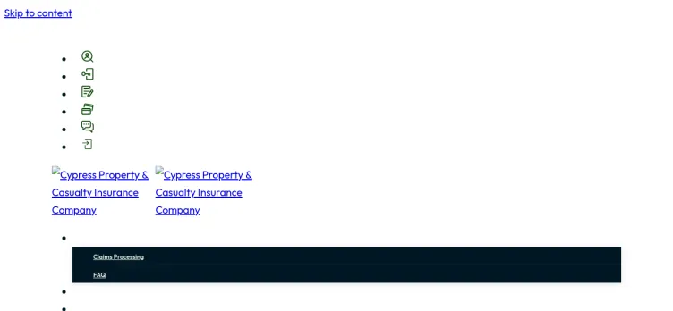 Screenshot Cypress Property & Casualty Insurance Company