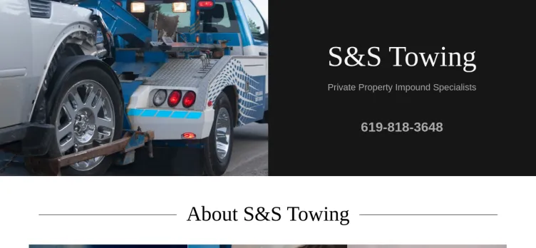 Screenshot S&S Towing