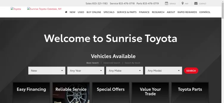 Screenshot Sunrise Toyota