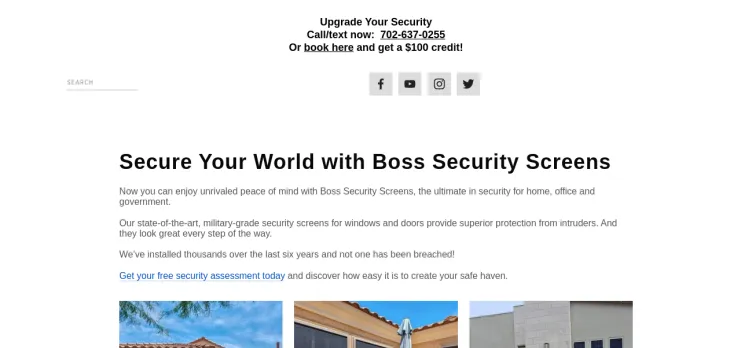 Screenshot Boss Security Screens