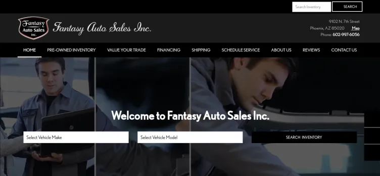 Screenshot Fantasy Auto Sales