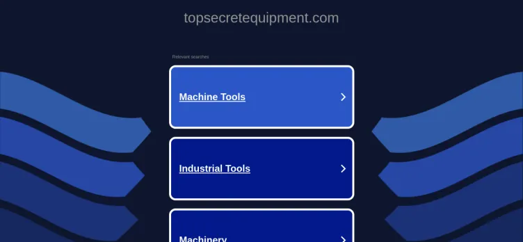 Screenshot Top Secret Equipment