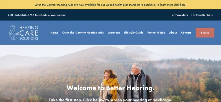 Screenshot Hearing Care Solutions