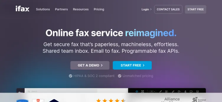 Screenshot iFax App Send Fax from iPhone