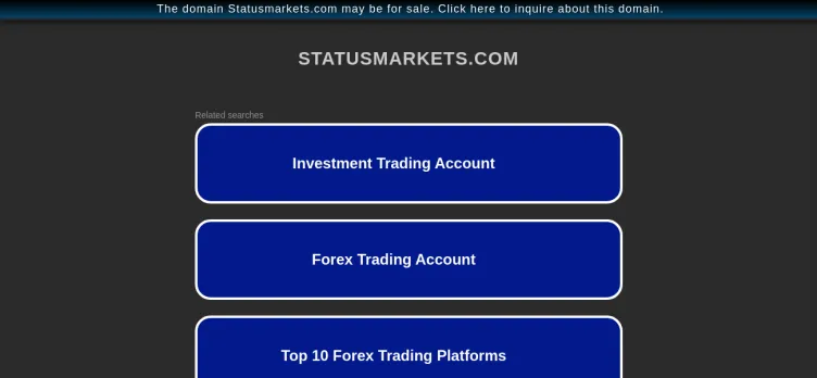 Screenshot Status Markets