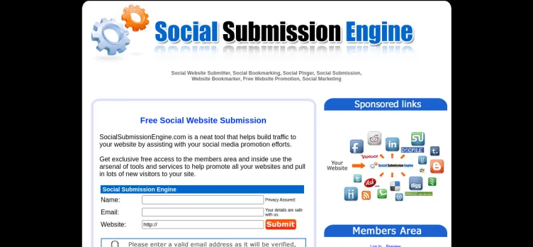 Screenshot Social Submission Engine