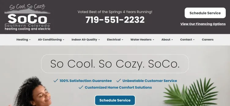Screenshot SoCo Heating and Cooling