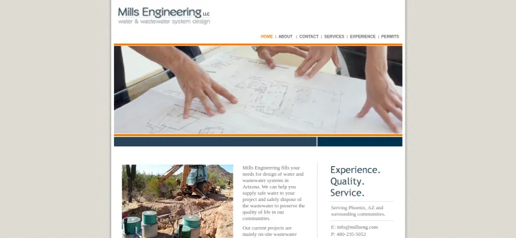 Screenshot Mills Engineering