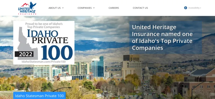 Screenshot United Heritage Life Insurance Company
