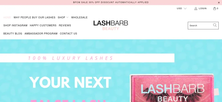 Screenshot Lash Barb Cosmetics