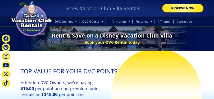Screenshot David's Vacation Club Rentals