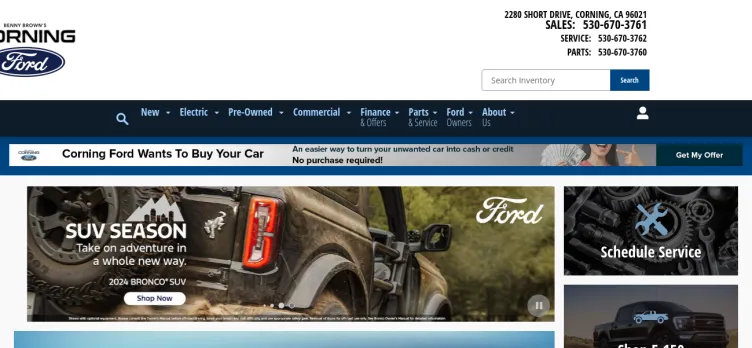 Screenshot Corning Ford Mercury Chrysler Dodge Jeep