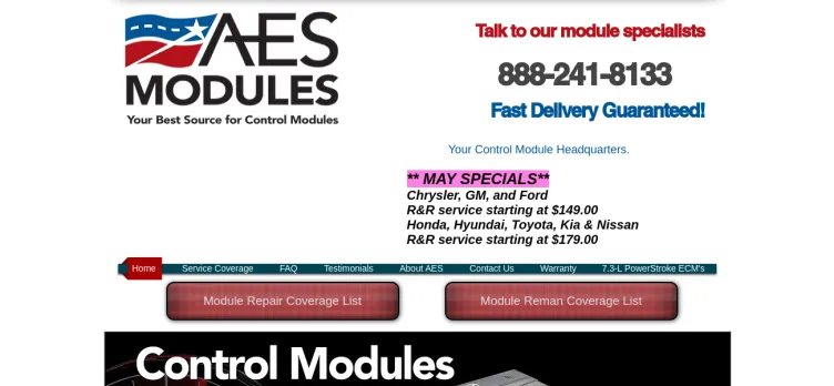 Screenshot AES Modules
