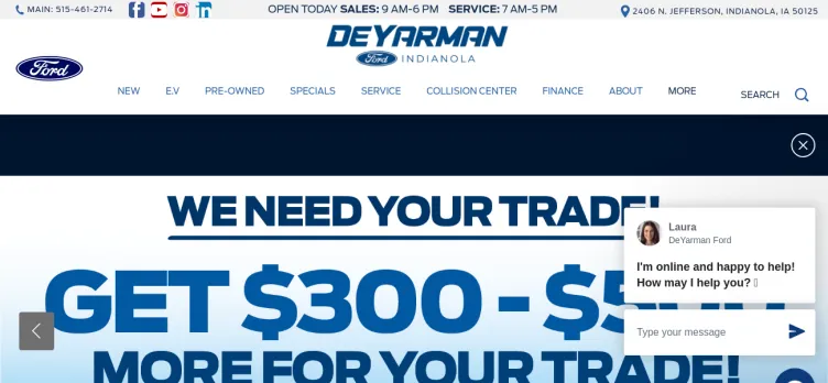 Screenshot DeYarman Ford Indianola