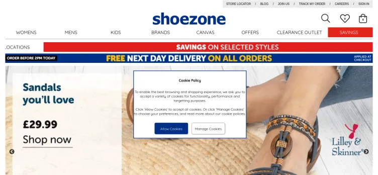 Screenshot Shoezone