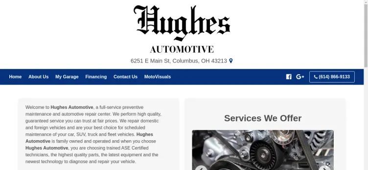 Screenshot Hughes Automotive Imports Specialists