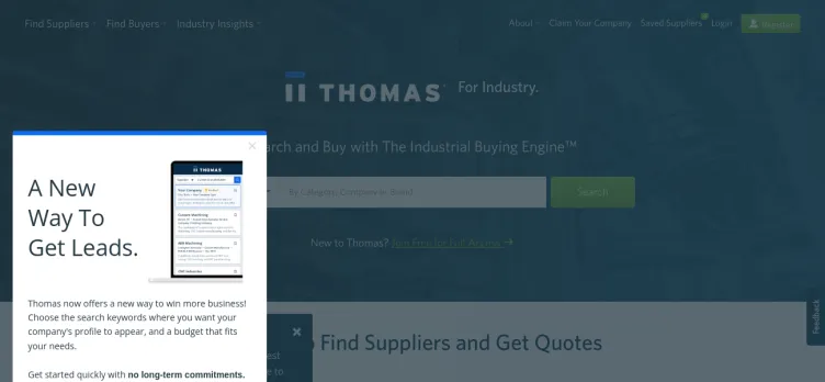 Screenshot Thomasnet.com