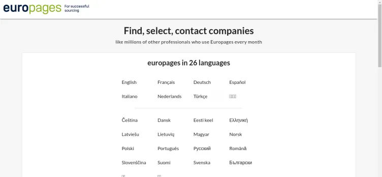 Screenshot Europages