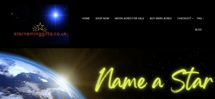 Screenshot Starnaminggifts.co.uk