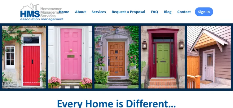 Screenshot Homeowner Management Services