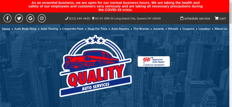 Screenshot Quality Auto Services