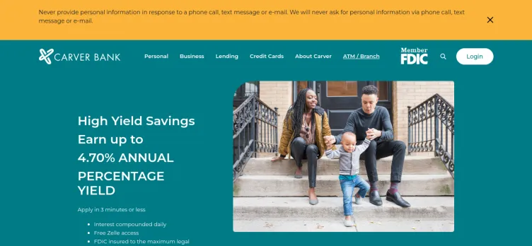 Screenshot Carver Federal Savings Bank