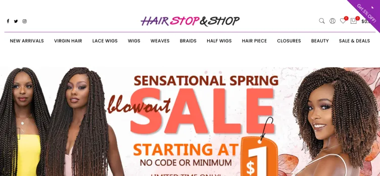 Screenshot HairStopAndShop