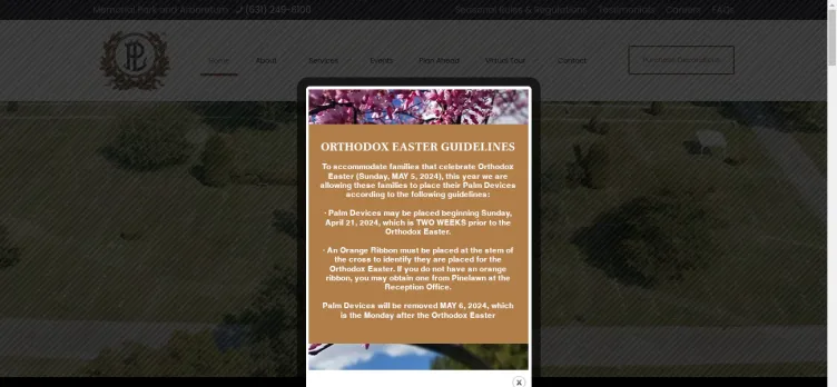 Screenshot Pinelawn Memorial Park